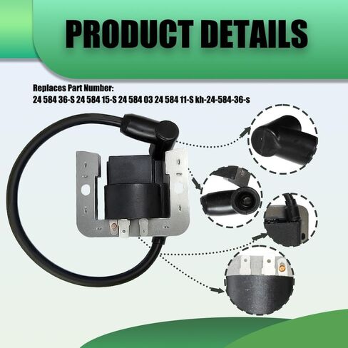 2X ملف الإشعال 24-584-36-S مع استبدال شمعة الإشعال لمحرك Kohler CH22 CV22 CH25 CV25 CH23 CH730 CH740 Command Pro Twin Engine in Kuwait