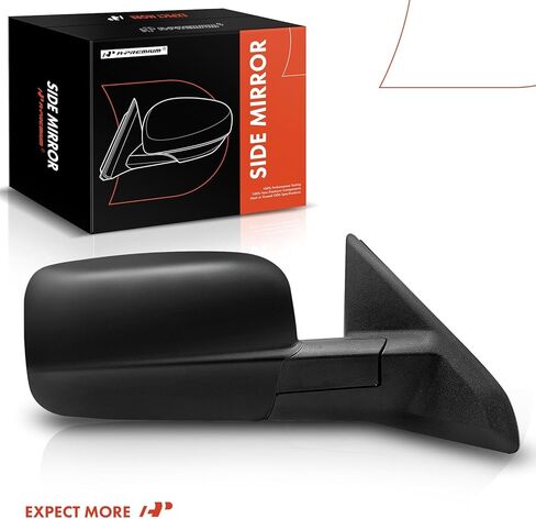 A-Premium Passenger Side Manual Door Mirror - Compatible with Ram 1500 2500 2013-2022, 1500 Classic 2019-2023, 3500 2013-2018 - Non-Heated Manual Folding Textured Black - Replace# 55372068AI in Saudi Arabia