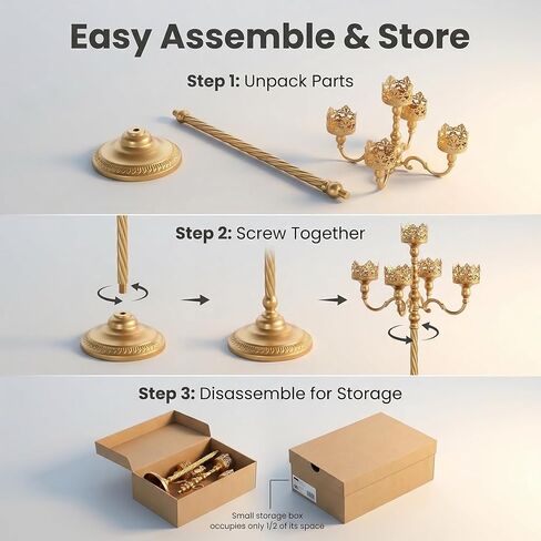 شمعدان أرضي ذهبي عتيق - حامل شموع عتيق بطول 40.2 بوصة مع فانوس زجاجي، حامل عمود معدني قوطي ريفي لديكور المنزل، قطعة مركزية لحفلات الزفاف والمناسبات in Kuwait