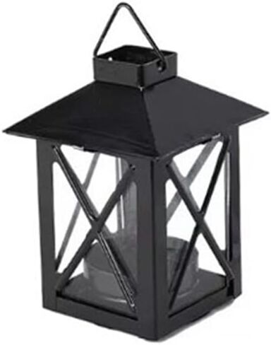 1 قطعة معدنية سوداء خمر صغيرة ديكور شمعة الفوانيس Tealight شمعة حامل مزرعة شمعدانات ديكور Led الشاي ضوء الشمعة الديكور in Saudi Arabia