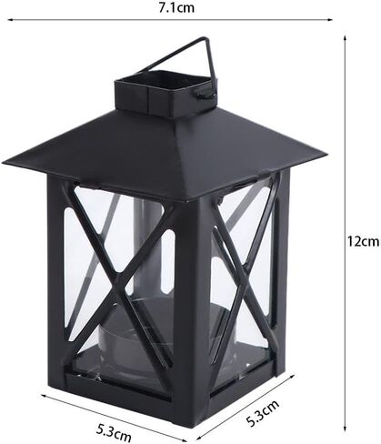 1 قطعة معدنية سوداء خمر صغيرة ديكور شمعة الفوانيس Tealight شمعة حامل مزرعة شمعدانات ديكور Led الشاي ضوء الشمعة الديكور in Saudi Arabia