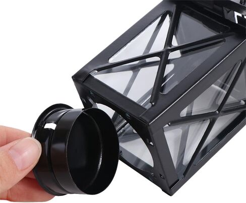 1 قطعة معدنية سوداء خمر صغيرة ديكور شمعة الفوانيس Tealight شمعة حامل مزرعة شمعدانات ديكور Led الشاي ضوء الشمعة الديكور in Saudi Arabia