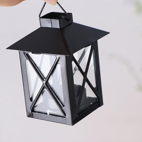 1 قطعة معدنية سوداء خمر صغيرة ديكور شمعة الفوانيس Tealight شمعة حامل مزرعة شمعدانات ديكور Led الشاي ضوء الشمعة الديكور in Saudi Arabia