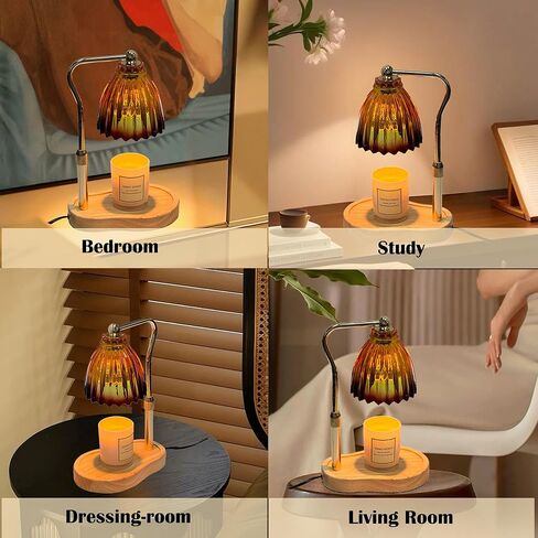 Candle Warmer Lamp With Timer Dimmable,Height Adjustable Scented Wax Melts Warmer Lamp,Electric Flameless Candle Warmer For Candle Jar,Mothers Day Birthday Gifts For Women,Office Home Decor(2 Bulbs) in Saudi Arabia