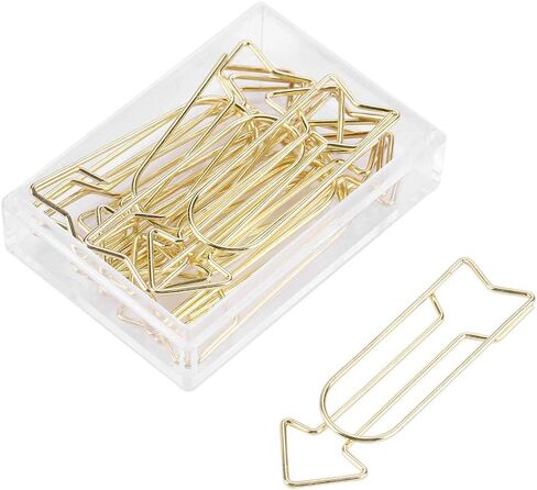 12PCS Gold Paper Clips, Decorative Paper Clips, Bookmark Clip, for Reading, School Office, Home, Wedding, Women in Kuwait
