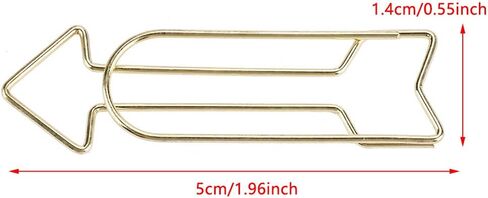 12PCS Gold Paper Clips, Decorative Paper Clips, Bookmark Clip, for Reading, School Office, Home, Wedding, Women in Kuwait