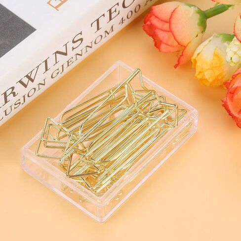 12PCS Gold Paper Clips, Decorative Paper Clips, Bookmark Clip, for Reading, School Office, Home, Wedding, Women in Kuwait