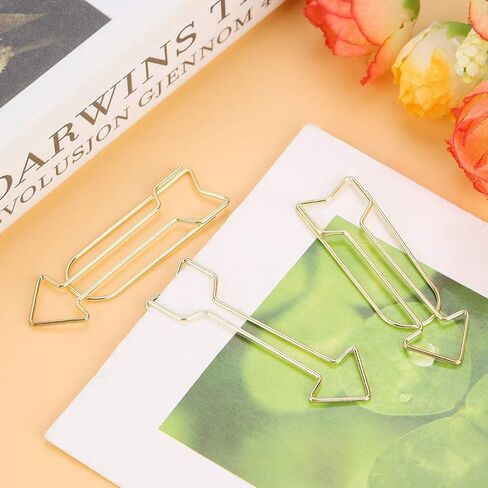 12PCS Gold Paper Clips, Decorative Paper Clips, Bookmark Clip, for Reading, School Office, Home, Wedding, Women in Kuwait