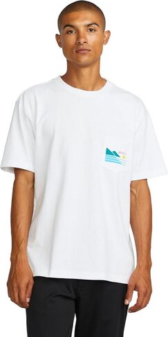 RVCA Men's Men's Cliff Sets Pocket Ss Short Sleeve Tee in Saudi Arabia
