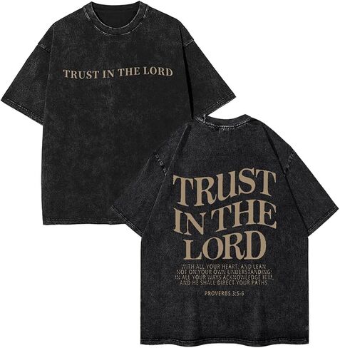 Trust in The Lord Tshirts Christian Faith Jesus Religious God Tops Man Woman Shirts Y2K Short Sleeve in Saudi Arabia