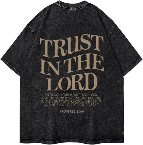Trust in The Lord Tshirts Christian Faith Jesus Religious God Tops Man Woman Shirts Y2K Short Sleeve in Saudi Arabia