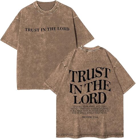 Trust in The Lord Tshirts Christian Faith Jesus Religious God Tops Man Woman Shirts Y2K Short Sleeve in Saudi Arabia