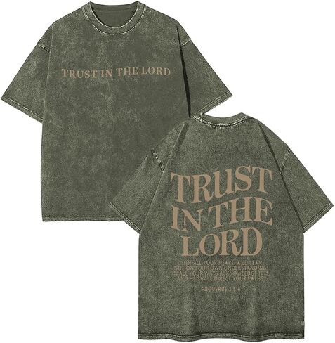Trust in The Lord Tshirts Christian Faith Jesus Religious God Tops Man Woman Shirts Y2K Short Sleeve in Saudi Arabia