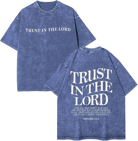 Trust in The Lord Tshirts Christian Faith Jesus Religious God Tops Man Woman Shirts Y2K Short Sleeve in Saudi Arabia