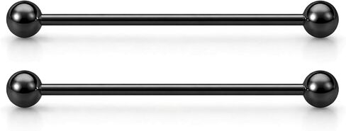 Barbell Piercing Jewelry 14g Bar Scaffold For Women Men - 2 Pack Of Industrial Bars Cartilage Ear Barbell Jewelry - 35mm Long Straight Hypoallergenic Surgical Steel 14g Industrial Piercing Jewelry in Kuwait