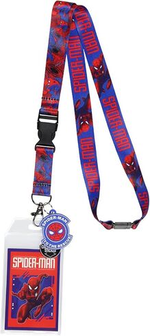 Bioworld Marvel Spider-Man ID Badge Holder Lanyard w/Rubber Pendant and Collectible Sticker in Saudi Arabia