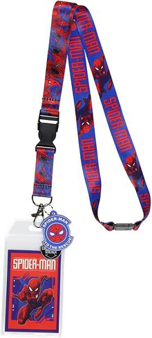 Bioworld Marvel Spider-Man ID Badge Holder Lanyard w/Rubber Pendant and Collectible Sticker in Saudi Arabia