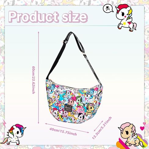 Tokidoki Unicorno Nylon Crossbody Bag Cartoon Shoulder Bag for Women Phone Bag Purse Wallet Credit Card Gift for Women Girls in Saudi Arabia