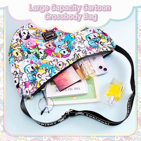 Tokidoki Unicorno Nylon Crossbody Bag Cartoon Shoulder Bag for Women Phone Bag Purse Wallet Credit Card Gift for Women Girls in Saudi Arabia