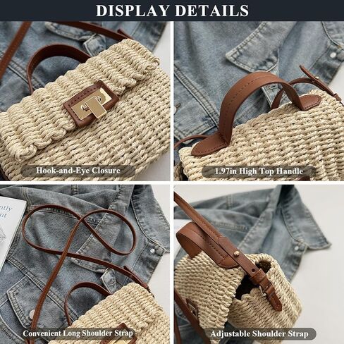 Straw Purses Summer Crossbody Bags for Women Small Straw Beach Bag Vacation Purse in Saudi Arabia