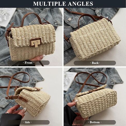 Straw Purses Summer Crossbody Bags for Women Small Straw Beach Bag Vacation Purse in Saudi Arabia