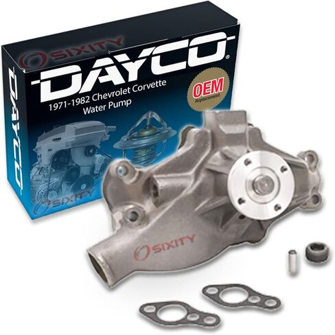 Dayco Engine Water Pump compatible with Chevrolet Corvette 5.0L 5.7L V8 1971-1982 in Saudi Arabia