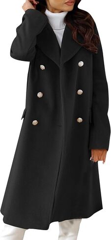 BOFETA Women Solid Color Long Sleeve Coat Lapel Collar Button Down Coats Casual Vacation Slim Jackets with Pockets in Saudi Arabia