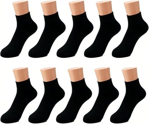 10 Pairs Women's Ankle Socks Breathable Casual Low Cut Socks for Men Women US 6-9 in Saudi Arabia
