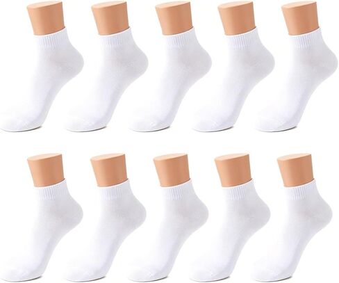 10 Pairs Women's Ankle Socks Breathable Casual Low Cut Socks for Men Women US 6-9 in Saudi Arabia