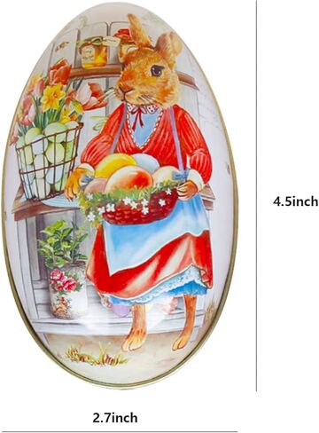 حاوية بيض عيد الفصح المعدنية المتنوعة من Crazy Night، تصميم مختلف، لوازم الزفاف، طباعة اللوحة، صندوق تغليف الحلوى، بيض عيد الفصح، لون عشوائي (6) in Kuwait