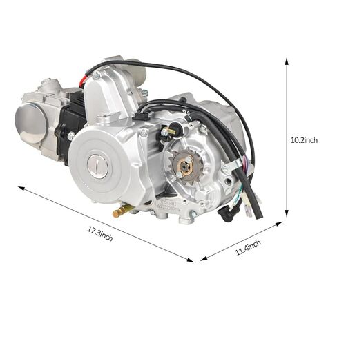 محرك محرك 125CC رباعي الأشواط، ناقل حركة يدوي بأسطوانة واحدة بصمامين، بدء كهربائي لعربات ATV للدراجات النارية والدراجات الترابية. نظام تبريد الهواء (يناسب 50cc-110cc) (محرك 125CC-4-Stroke) in Kuwait