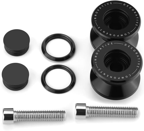 8 مم CNC الألومنيوم للدراجات النارية Swingarm بكرات المتزلجون الخلفية حامل الإطار المتزلجون متوافق مع Ninja ZX6R 2025 2024 2023 ZX-6R ZX 6R ZX636 Ninja636 ZX6R الملحقات (أسود) in Kuwait