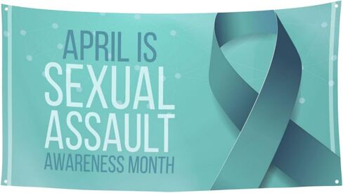 Sexual Assault Awareness Month Backdrops Banner 70 * 35 Inches Holiday Party Photography Background Indoor Outdoor Festival Photo Banner Booth Props Wall Decoration in Saudi Arabia
