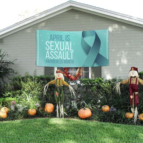 Sexual Assault Awareness Month Backdrops Banner 70 * 35 Inches Holiday Party Photography Background Indoor Outdoor Festival Photo Banner Booth Props Wall Decoration in Saudi Arabia