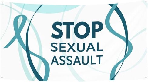 Sexual Assault Awareness Month Backdrops Banner 70 * 35 Inches Holiday Party Photography Background Indoor Outdoor Festival Photo Banner Booth Props Wall Decoration in Saudi Arabia