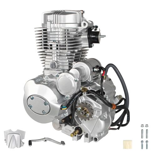 محرك محرك 125CC رباعي الأشواط، ناقل حركة يدوي بأسطوانة واحدة بصمامين، بدء كهربائي لعربات ATV للدراجات النارية والدراجات الترابية. نظام تبريد الهواء (يناسب 50cc-110cc) (محرك 125CC-4-Stroke) in Kuwait