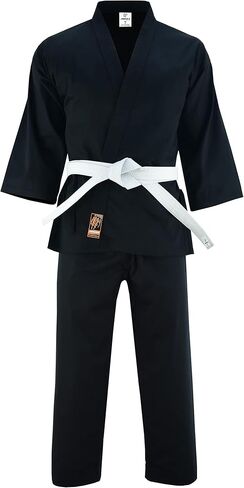 زي كاراتيه جي خفيف الوزن عادي مع حزام للأطفال والكبار للجنسين - الحزام متضمن in Kuwait