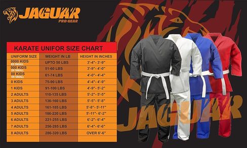 زي كاراتيه جي خفيف الوزن عادي مع حزام للأطفال والكبار للجنسين - الحزام متضمن in Kuwait