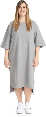 ESTEEZ Womens Oversized Cotton High Low Tunic T-Shirt Dress in Kuwait