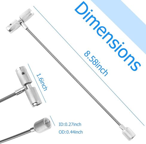 Tire Repair Valve Stem Tool,3 in 1 Steel Valve Stem Puller Fishing Tool with Non-Slip Handle,Universal Valves Stems Installation Tools Car Accessories as Emergency Roadside Kit in Kuwait