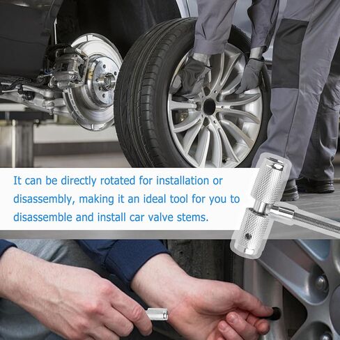 Tire Repair Valve Stem Tool,3 in 1 Steel Valve Stem Puller Fishing Tool with Non-Slip Handle,Universal Valves Stems Installation Tools Car Accessories as Emergency Roadside Kit in Kuwait