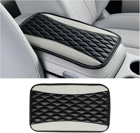 غطاء وحدة التحكم المركزية للسيارة، واقي صندوق مقعد مسند ذراع السيارة المقاوم للماء من جلد البولي يوريثان، ملحقات حماية وسادة مسند الذراع الداخلية للسيارات، عالمي لشاحنة سيارات الدفع الرباعي سيدان (أسود/أرجواني) in Kuwait