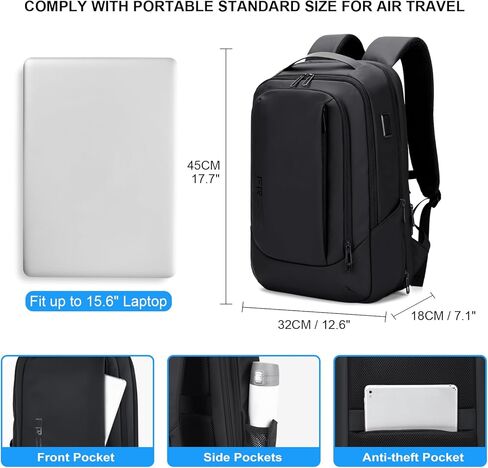 FENRUIEN Laptop Backpack 15.6 Inch and 17 Inch Laptop Backpack with Laptop Compartment in Kuwait
