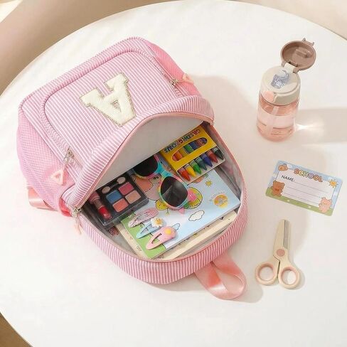 حقيبة ظهر صغيرة للأطفال الصغار للفتيات من سن 2 إلى 4 سنوات، حقيبة ظهر لطيفة مخصصة لمرحلة ما قبل المدرسة لرياض الأطفال كهدايا عيد ميلاد (وردي K) in Kuwait