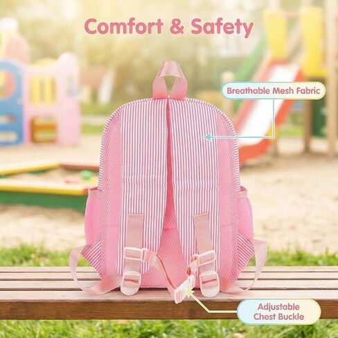 حقيبة ظهر صغيرة للأطفال الصغار للفتيات من سن 2 إلى 4 سنوات، حقيبة ظهر لطيفة مخصصة لمرحلة ما قبل المدرسة لرياض الأطفال كهدايا عيد ميلاد (وردي K) in Kuwait