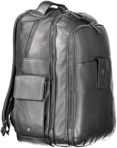 Piquadro Black Leather Men's Backpack in Saudi Arabia