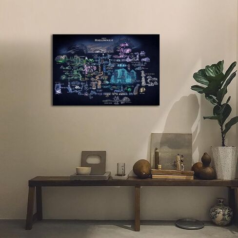 Zapeeitt Hollow Knight Map Game Poster Printing Canvas Art And Wall Decoration Modern Home Living Room Children's Room Bedroom Office Decoration 12x08inch(30x20cm) Unframe-style in Saudi Arabia