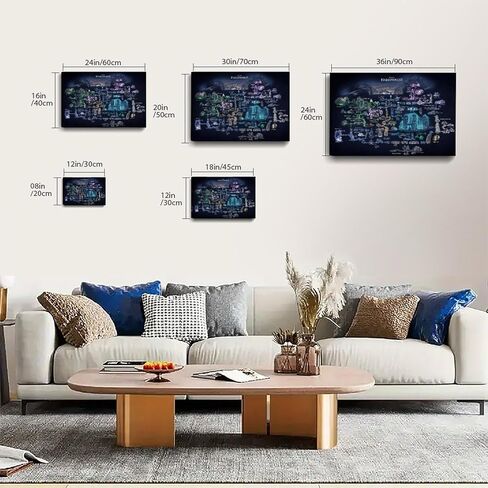 Zapeeitt Hollow Knight Map Game Poster Printing Canvas Art And Wall Decoration Modern Home Living Room Children's Room Bedroom Office Decoration 12x08inch(30x20cm) Unframe-style in Saudi Arabia