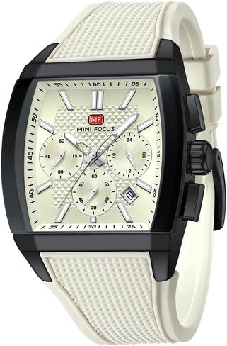 MF MINI FOCUS Men's Watch Analog Fashion Wrist Watch, Tonneau Watch for Men with Chronograph,Ideal for Sports Enthusiasts and Daily Wear in Saudi Arabia