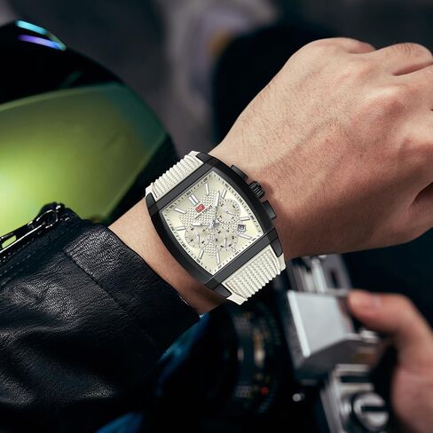 MF MINI FOCUS Men's Watch Analog Fashion Wrist Watch, Tonneau Watch for Men with Chronograph,Ideal for Sports Enthusiasts and Daily Wear in Saudi Arabia